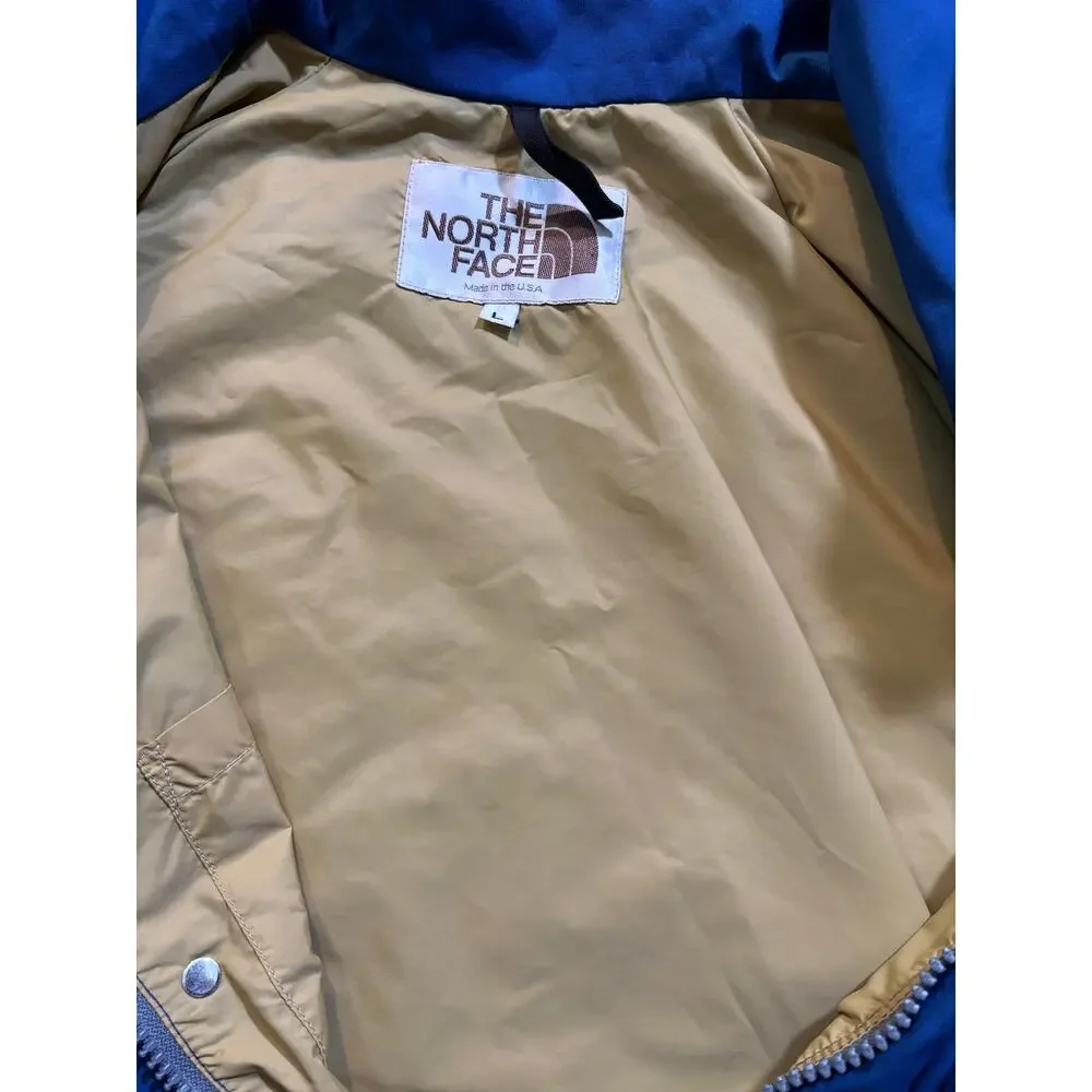 VTG The North Face Made In USA Brown Label Winter Jacket Mens Size Large Blue